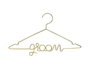 Partydeco Hochzeitsaccessoire Kleiderbügel Groom 45 x 27 cm, Gold