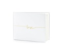 Partydeco Gästebuch Love 24 x 18.5 cm, Weiss/Gold