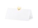 Partydeco Tischkarte Herz 10 x 5 cm, 10 Stück, Gold