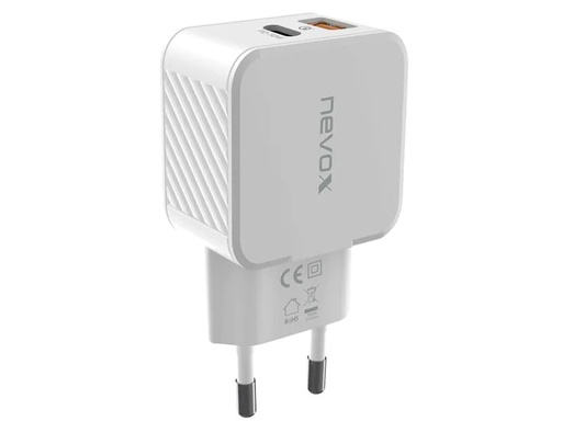 [90203315 1262955] Nevox USB-Wandladegerät USB-C Power Delivery + QC 3.0 30 W