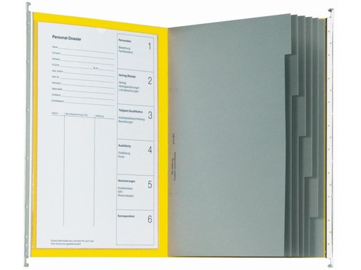[90031375 1093538] Biella Hängeregister Original Personaldossier Gelb, 10 Stück
