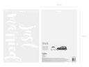 Partydeco Hochzeitsaccessoire Autosticker Just Married 33 x 45 cm
