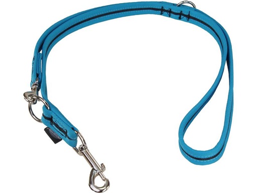 [90203413 1281292] Grossenbacher Hundeleine 180 cm, 15 mm, Schwarz/Türkis