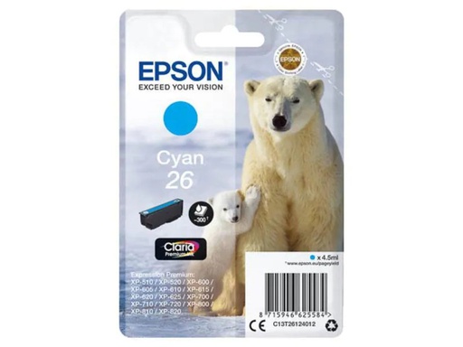 [90031466 629857] Epson Tinte T26124012 Cyan