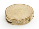 Partydeco Tischkarte Holzscheibe Ø 4.5-6.5 cm, H: 1 cm, 6 Stück, braun