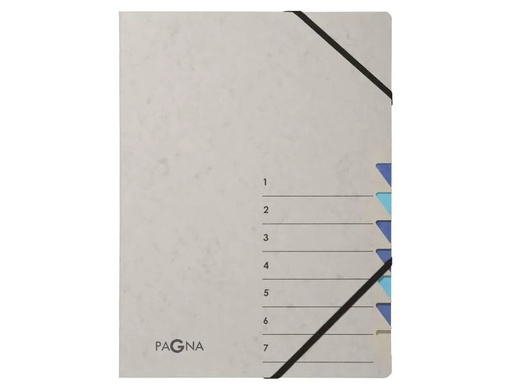[90031508 990159] Pagna Ordnungsmappe A4 Easy Grey Grau; Blau, 7 Fächer