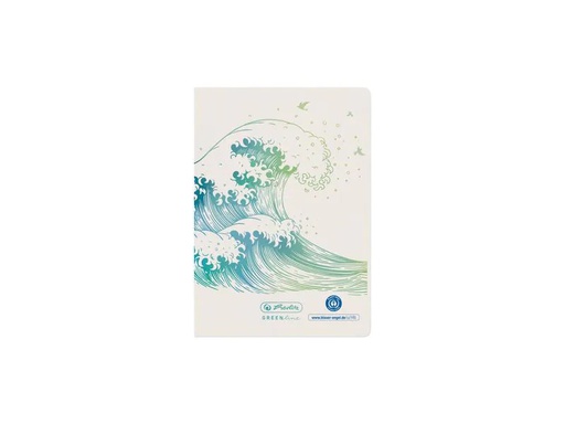 [90003143 1129088] Herlitz GREENline A6, Liniert, Welle