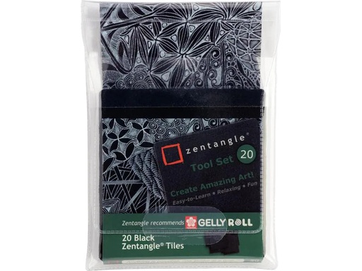 [90031837 1159945] Sakura Malkarten Zentangle Tool Set 8.9 x 8.9 cm, 20 Kacheln
