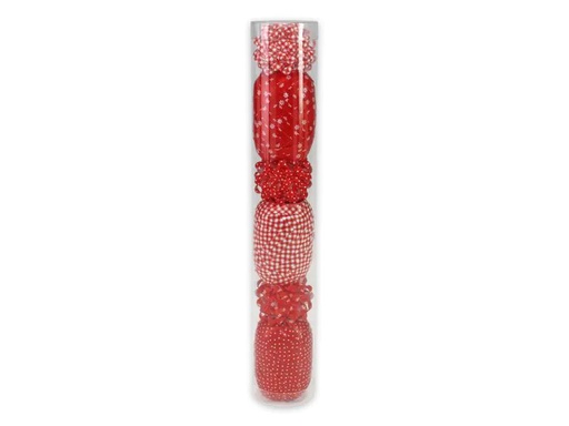 [90204261 1256484] Pattberg Geschenkband Mustermix Set Set, 9 Stück, Rot