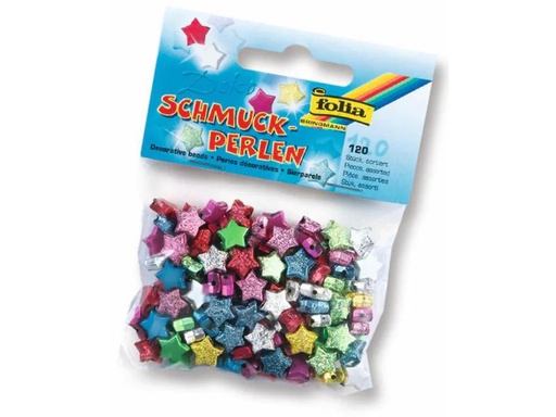 [90031882 599597] Folia Perlen Sterne, Mehrfarbig