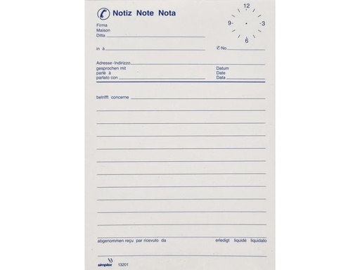 [90204643 1280525] Simplex Notizblock A6 70 Blatt, Telefon