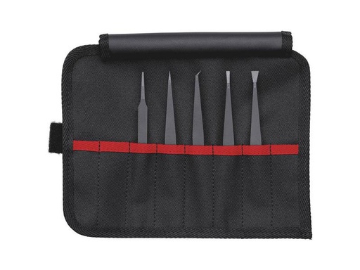 [90204673 1249460] Knipex Kunststoffpinzetten-Set ESD 5-teilig