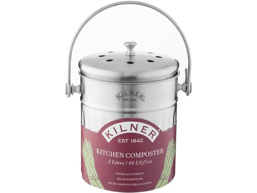[90204705 1271090] Kilner Komposteimer 2 l, Silber