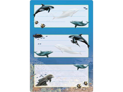 [90031932 1059326] Herma Stickers Schuletiketten Delfine