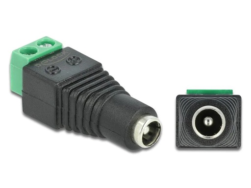 [90204913 1269914] Delock Hohlstecker DC 5.5 x 2.1 mm Buchse &gt; Terminalblock 2 Pin