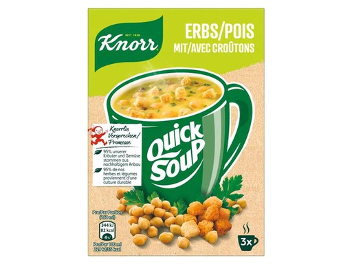 [90205384 1297527] Knorr Quick Soup Erbs mit Croûtons 3 Portionen