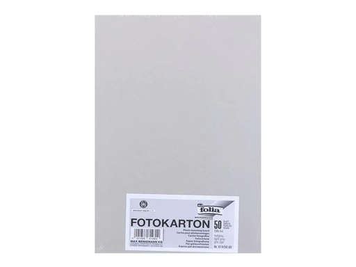 [90031992 1098819] Folia Fotokarton A4, 300 g/m², 50 Blatt, Hellgrau