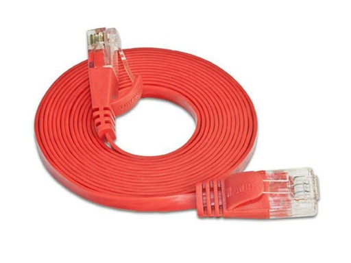 [90032052 314671] SLIM Slimpatchkabel RJ-45 - RJ-45, Cat 6, UTP, 0.5 m, Rot