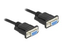 Delock Anschlusskabel RS-232 - RS-232 DB9 (f-f), Nullmodem 2 m