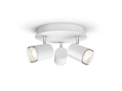[90205683 1238540] Philips Hue White Ambiance Adore 3er Spot rund weiss + Dimmer