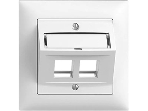 [90032079 724461] Feller EDIZIOdue Montageset UP Keystone 2-fach leer, Schrägauslass