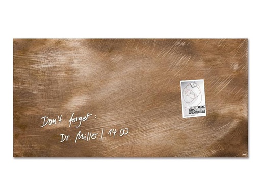 [90205833 1219610] Sigel Magnethaftendes Glassboard Artverum 91 x 46 cm, Bronze-Optik