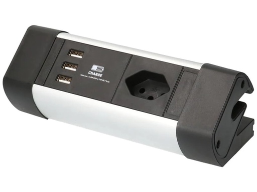 [90205888 1298053] Max Hauri Tischsteckdosenleiste Office Line, 1x T13, 3x USB A