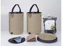 Bokashi Komposter Organko 2, 2er-Set, Beige