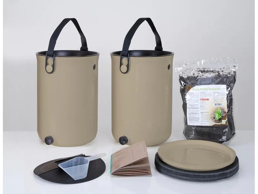 [90206071 1289152] Bokashi Komposter Organko 2, 2er-Set, Beige