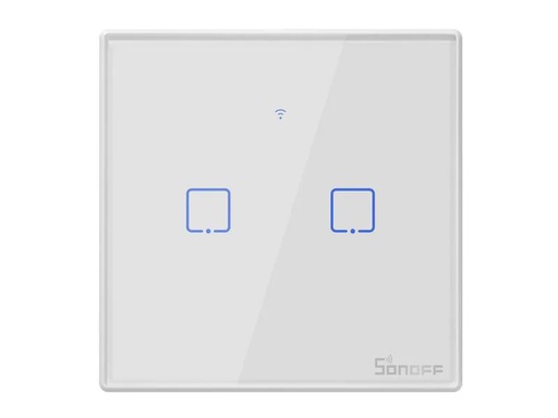 [90206081 1271356] SONOFF Lichtschalter T2EU2C-TX WiFi-RF, 2-fach