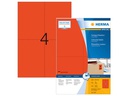 HERMA Universal-Etiketten 105 x 148 mm Rot, 400 Etiketten