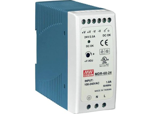 [90032258 243628] MeanWell DIN-Schienennetzgerät  60 W, 24 V