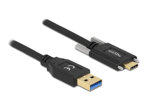 [90206365 1295592] Delock USB 3.1-Kabel Schraube seitlich USB A - USB C 2 m