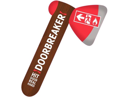 [90206547 1290241] Folat Aufblasbares Accessoire Feuerwehrbeil Braun/Rot