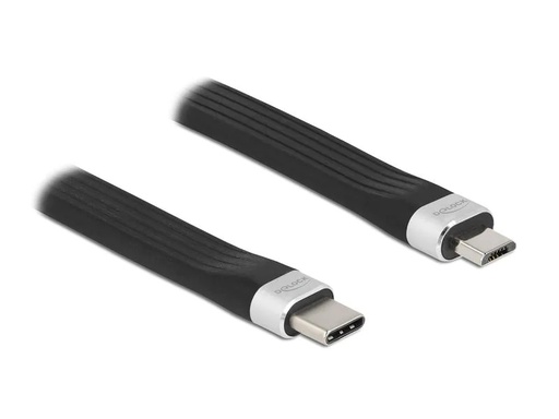 [90206664 1295597] Delock USB 2.0-Flachkabel USB C - Micro-USB B 0.135 m