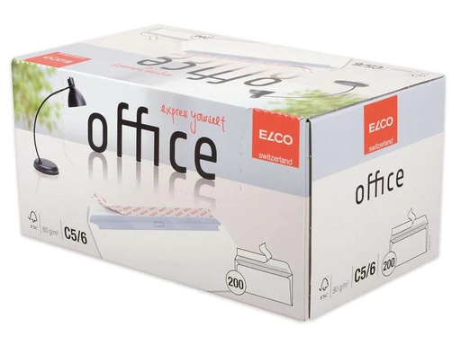 [90032382 1132468] ELCO Couvert Office Box C5/6 ohne Fenster, 200 Stück