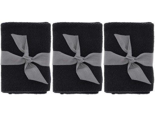 [90206944 1304025] Södahl Abwaschlappen Soft 3 Stück, Schwarz