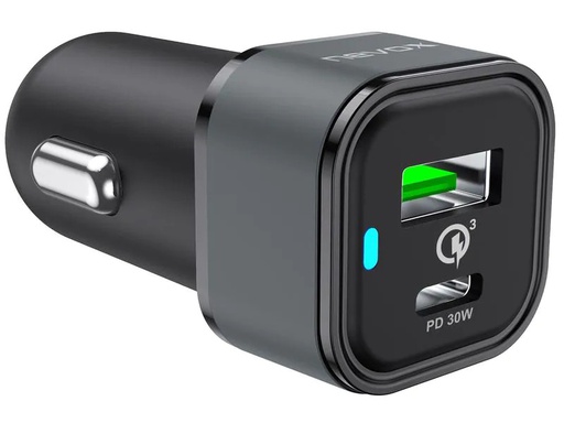 [90207316 1289337] Nevox Autoladegerät Dual USB-C + USB-A 48W
