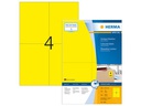 HERMA Universal-Etiketten 105 x 148 mm Gelb, 400 Etiketten