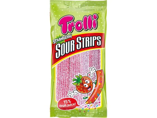 [90207627 1302492] Trolli Gummibonbons Strawberry Sour Strips 85 g