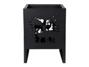 Esschert Design Feuerkorb Quadratisch mit Hirsch, Schwarz