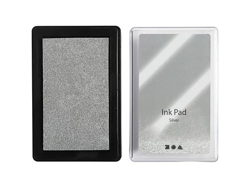 [90207915 1280637] Creativ Company Stempelkissen Ink Pad, 9 x 6 x 2 cm Silber