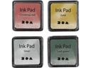 Creativ Company Stempelkissen Ink Pad Gold, Grün, Rot, Silber
