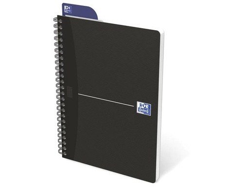 [90032634 1108931] Oxford Notizheft Essentials Spiralbuch, A5, Kariert, Schwarz