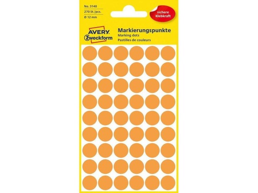 [90032648 926300] Avery Zweckform Klebepunkte 12 mm Neonorange