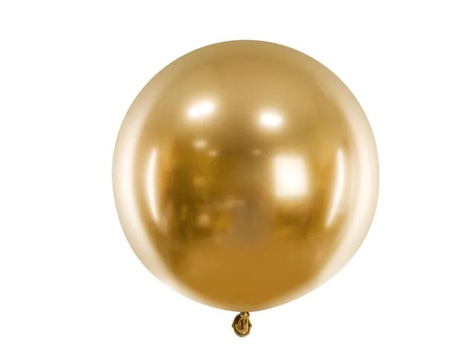 [90208238 1279879] Partydeco Luftballon Rund Glossy 60 cm, Gold