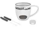 Heidi Cheese Line Schokoladenfondue-Set Alpes 4 Teile, Weiss