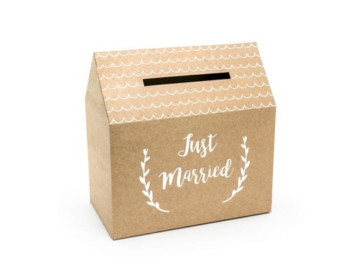 [90208347 1279964] Partydeco Hochzeitsaccessoire Kartenbox Just Married 30 x 30.5 cm