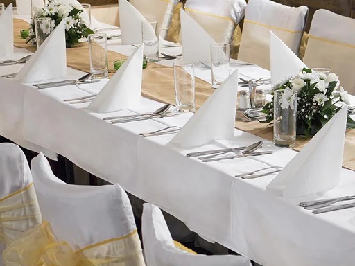 [90208376 1279934] Partydeco Tischdecke Rechteckig, 180 cm x 3 m, Weiss