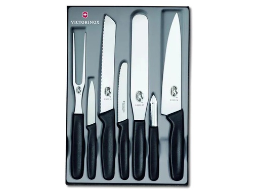 [90032825 100232] Victorinox Messer-Set 7-teilig, Silber/Schwarz